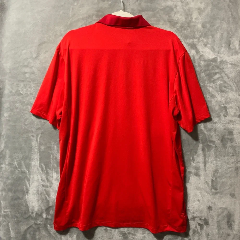 Adidas‎ Team USA Mens XL Red Graphic Performance Polo Shirt FR9663 Short Sleeve